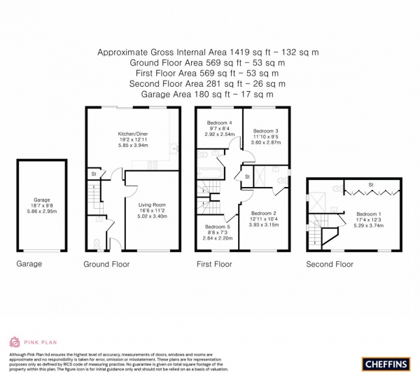 Floor Plan Image for 5 Bedroom Detached House for Sale in Wymund Way, Hauxton