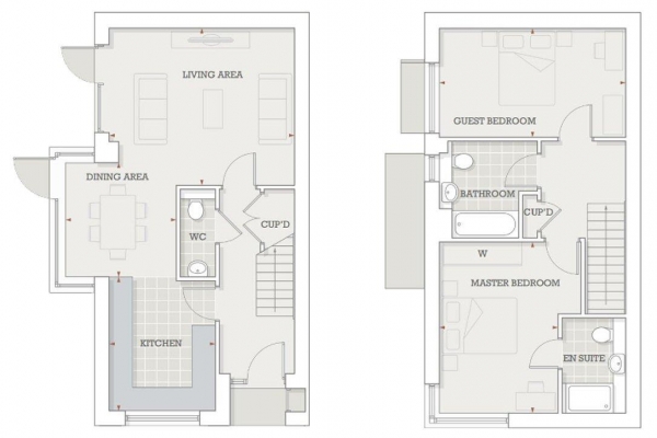 Floor Plan Image for 2 Bedroom Semi-Detached House for Sale in Hobson Avenue, Trumpington