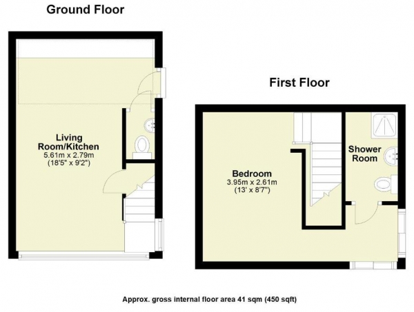 Floor Plan Image for 1 Bedroom Semi-Detached House for Sale in Sandy Lane, Cambridge