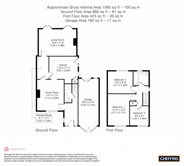 Floor Plan Image for 3 Bedroom Semi-Detached House for Sale in Foxs Way, Comberton