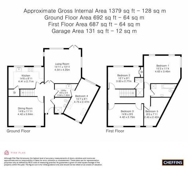 Floor Plan Image for 5 Bedroom Semi-Detached House for Sale in Armitage Way, Cambridge