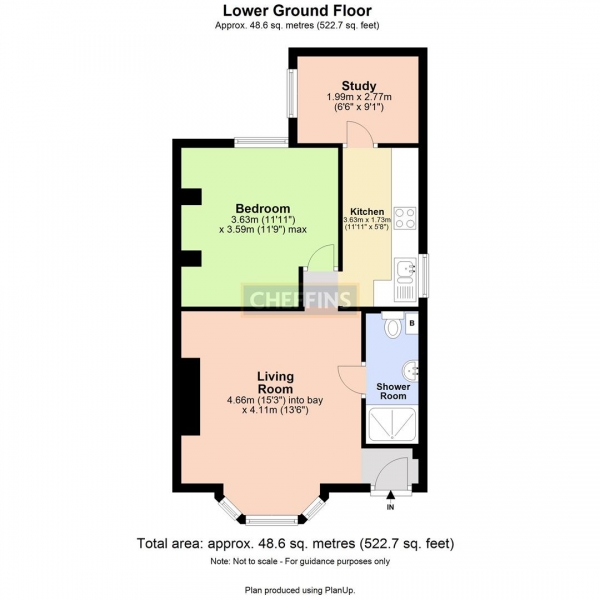 Floor Plan for 1 Bedroom Property to Rent in Chesterton Road, Cambridge, CB4, 1AA - £277 pw | £1200 pcm