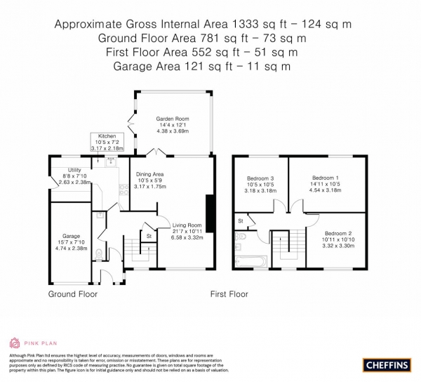Floor Plan for 3 Bedroom Semi-Detached House for Sale in Beaumont Road, Cambridge, CB1, 8PU - Guide Price &pound800,000