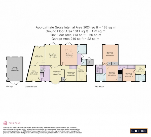 Floor Plan Image for 4 Bedroom Detached House for Sale in Orchard Road, Melbourn