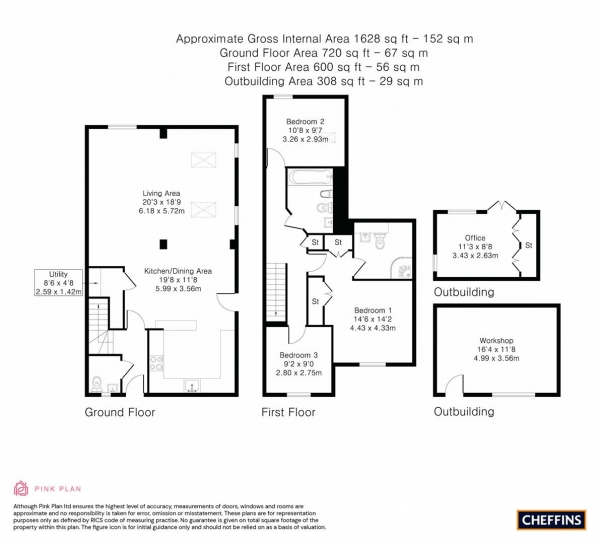 Floor Plan Image for 3 Bedroom Semi-Detached House for Sale in Meldreth Road, Shepreth