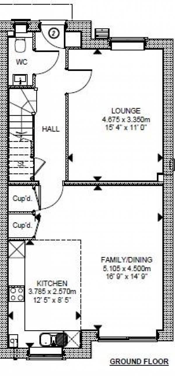 Floor Plan Image for 4 Bedroom Property for Sale in Priory Close, Royston