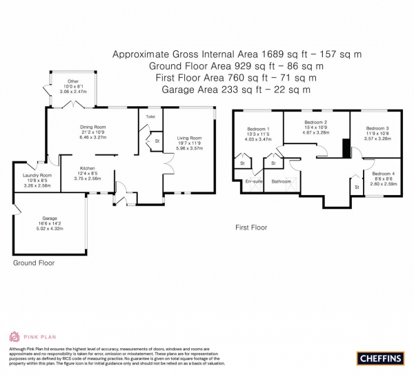 Floor Plan Image for 4 Bedroom Detached House for Sale in Queens Close, Balsham