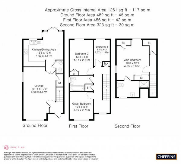 Floor Plan Image for 4 Bedroom Semi-Detached House for Sale in Fletchers Way, Great Shelford