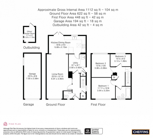 Floor Plan Image for 3 Bedroom Semi-Detached House for Sale in Carlton Rise, Melbourn