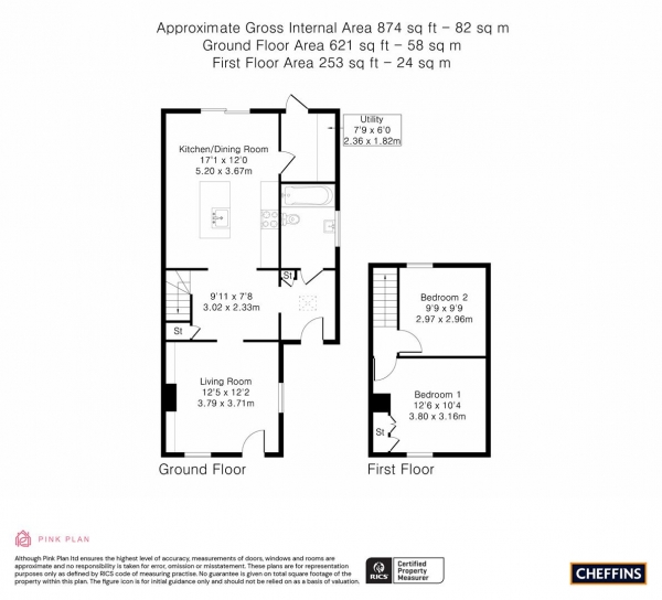 Floor Plan Image for 2 Bedroom Semi-Detached House for Sale in High Street, Balsham