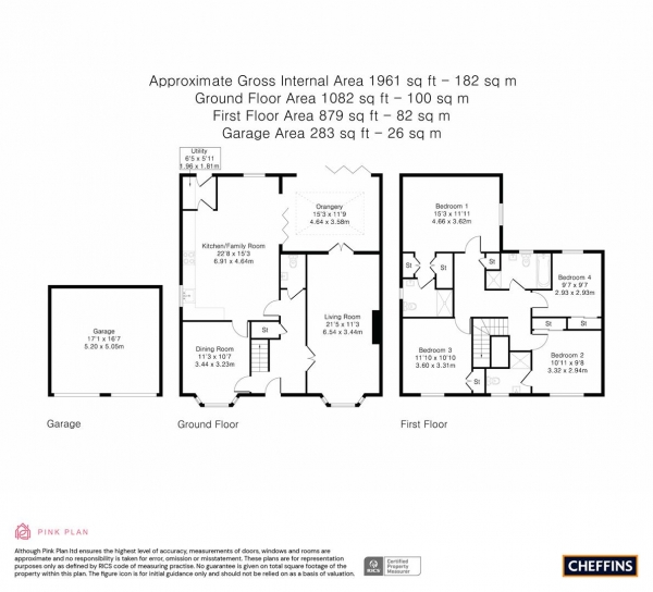 Floor Plan Image for 4 Bedroom Detached House for Sale in Lady Jermy Way, Teversham