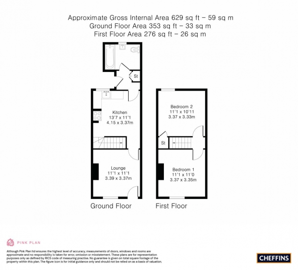 Floor Plan Image for 2 Bedroom Terraced House for Sale in Station Road, Whittlesford