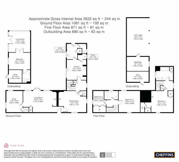 Floor Plan Image for 4 Bedroom Cottage for Sale in School Lane, Boxworth