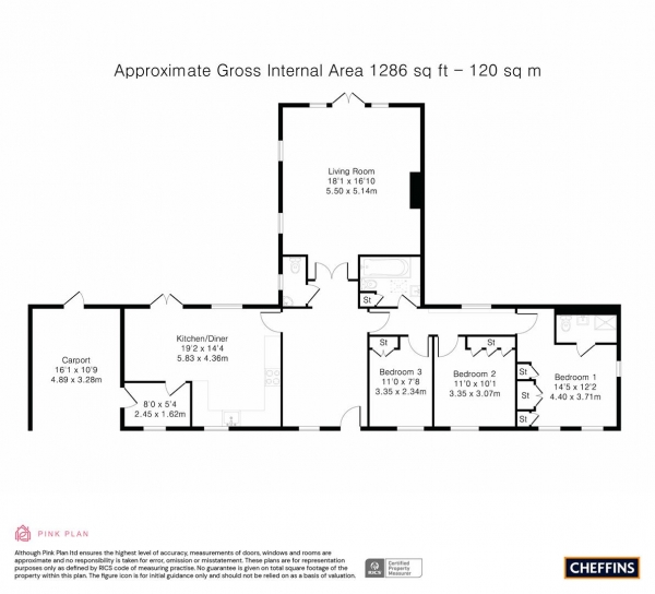 Floor Plan Image for 3 Bedroom Barn Conversion for Sale in High Street, Balsham