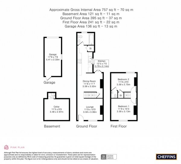 Floor Plan Image for 2 Bedroom Terraced House for Sale in Mill Road, Royston