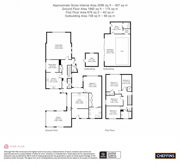 Floor Plan Image for 5 Bedroom Detached House for Sale in Hurst Park Avenue, Cambridge