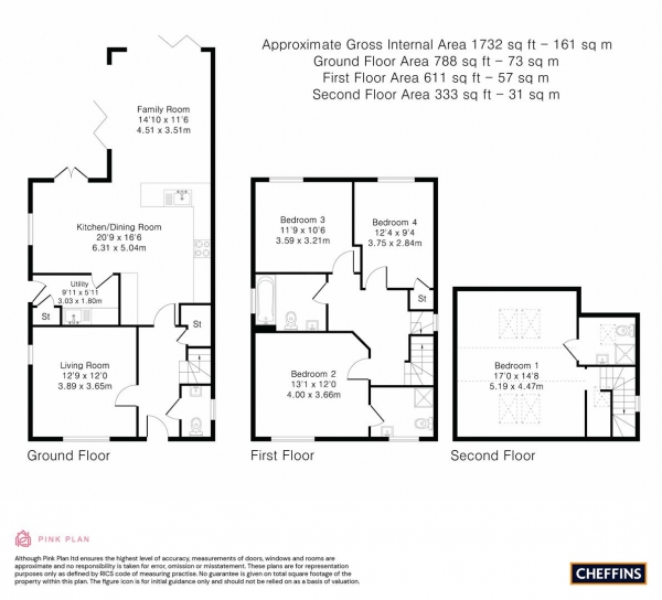 Floor Plan Image for 4 Bedroom Property for Sale in Eagle Lane, Dullingham, Newmarket