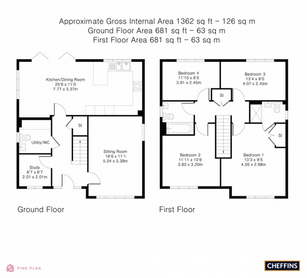 Floor Plan Image for 4 Bedroom Detached House for Sale in Parr Close, Northstowe