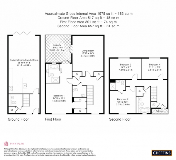 Floor Plan Image for 4 Bedroom Property for Sale in Harvest Road, Trumpington