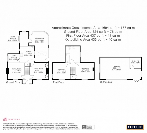 Floor Plan Image for 2 Bedroom Detached House for Sale in Newington, Willingham