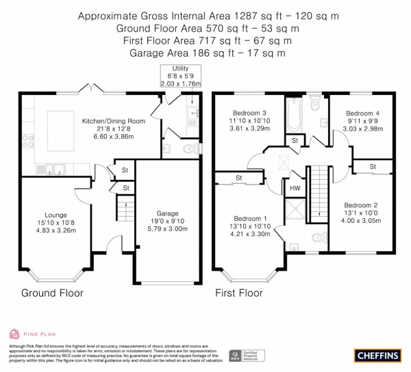 Floor Plan Image for 4 Bedroom Detached House for Sale in Hampshire Road, Royston