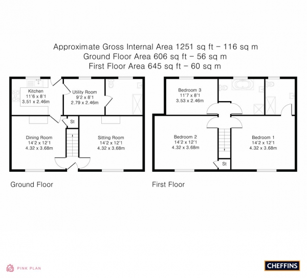 Floor Plan for 3 Bedroom Detached House for Sale in Boxworth Road, Elsworth, CB23, 4JQ - Guide Price &pound595,000