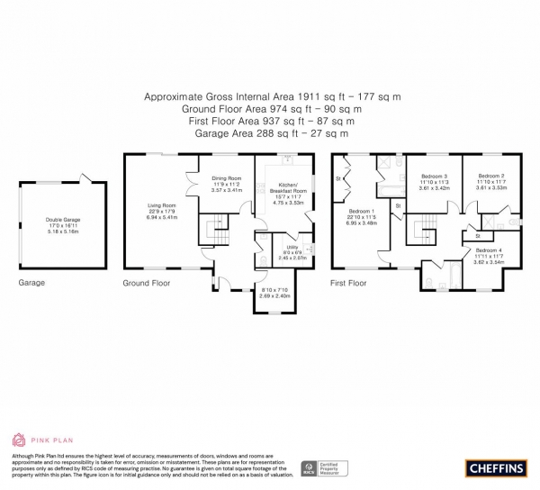 Floor Plan Image for 4 Bedroom Detached House for Sale in Cambridge Road, Balsham