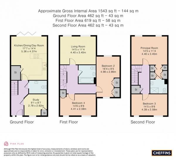 Floor Plan Image for 4 Bedroom Semi-Detached House for Sale in Browning Close, Royston