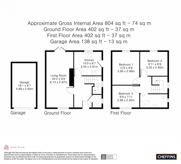 Floor Plan Image for 3 Bedroom Detached House for Sale in Lode Avenue, Waterbeach