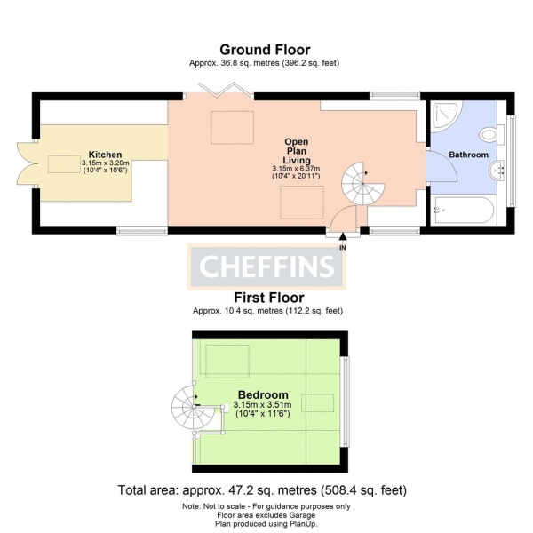 Floor Plan Image for 1 Bedroom Detached House to Rent in Church Lane, Fulbourn, Cambridge