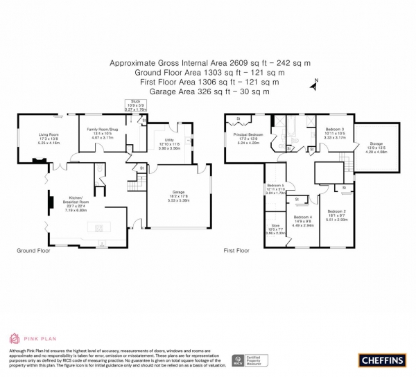 Floor Plan Image for 5 Bedroom Detached House for Sale in Shepreth Road, Foxton