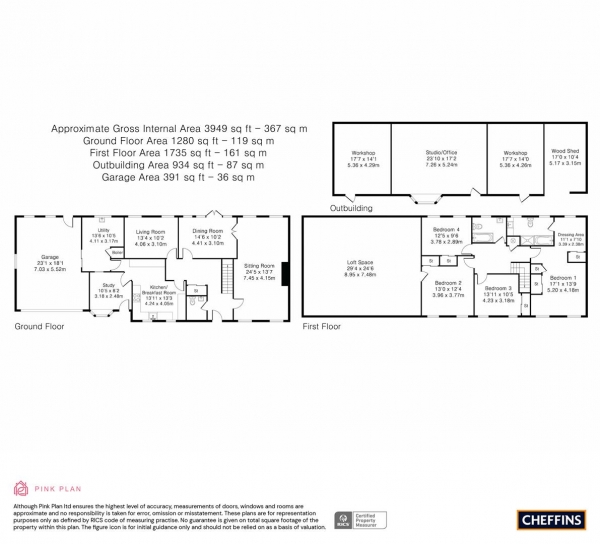 Floor Plan Image for 4 Bedroom Detached House for Sale in The Green, Hilton