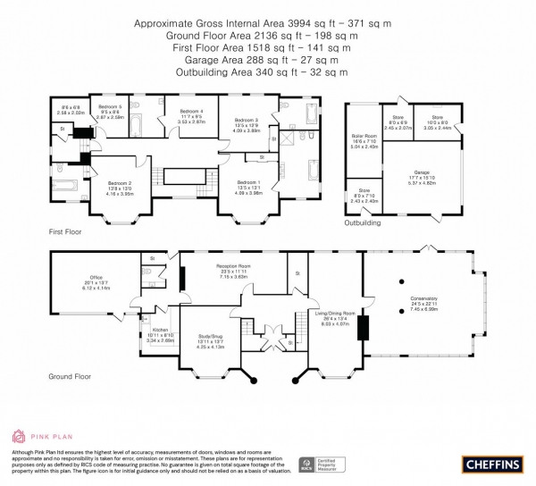 Floor Plan Image for 5 Bedroom Detached House for Sale in Stapleford Grange, Stapleford