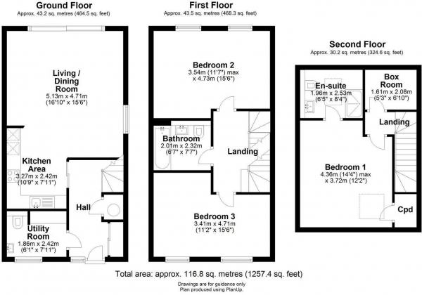 Floor Plan Image for 3 Bedroom Semi-Detached House for Sale in Quarry Lane, Swaffham Bulbeck