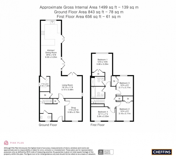 Floor Plan Image for 4 Bedroom Detached House for Sale in Burgess Road, Waterbeach