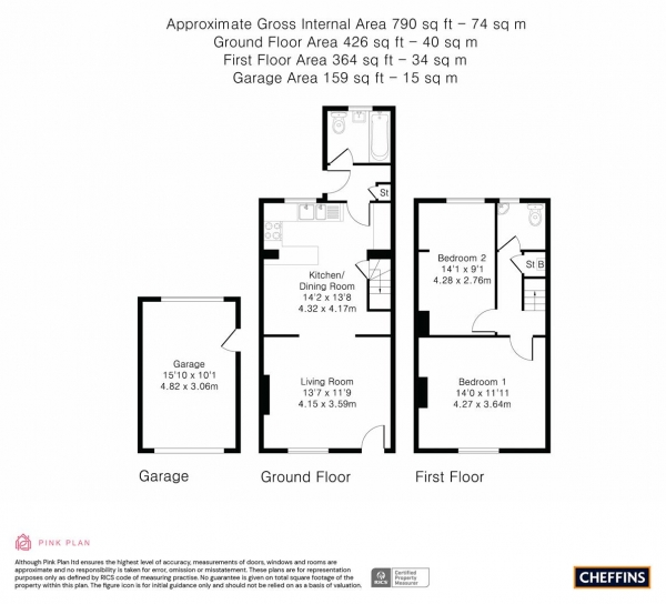 Floor Plan Image for 2 Bedroom Cottage for Sale in Margett Street, Cottenham