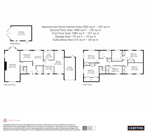 Floor Plan Image for 5 Bedroom Detached House for Sale in Church Lane, Little Eversden