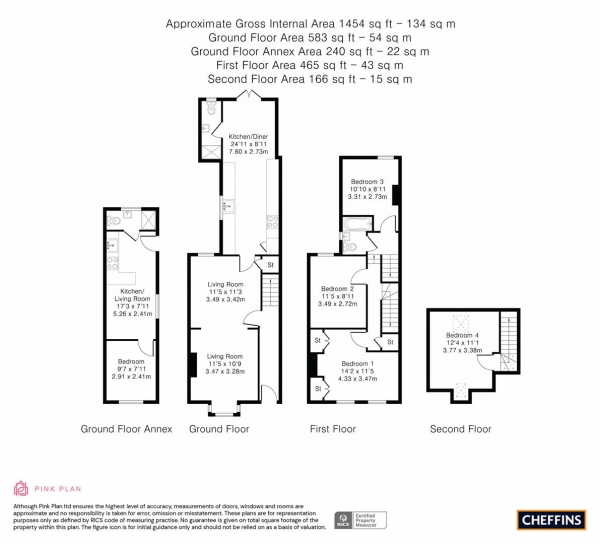 Floor Plan Image for 4 Bedroom Semi-Detached House for Sale in Fulbourn Road, Cambridge