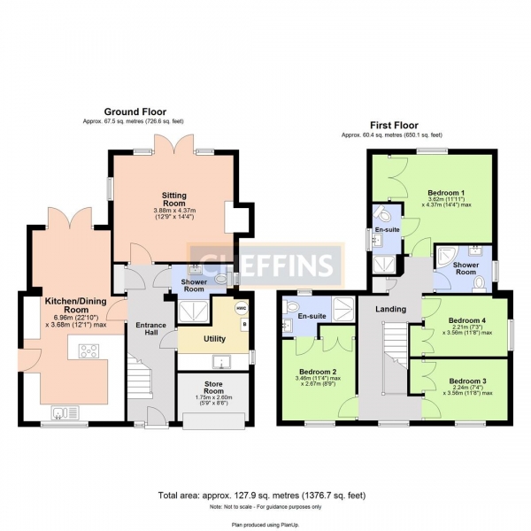 Floor Plan Image for 4 Bedroom Detached House to Rent in Mill Lane, Sawston, Cambridge