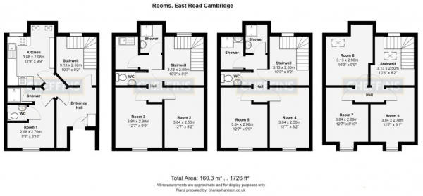 Floor Plan Image for 1 Bedroom House Share to Rent in Room 2, East Road, Cambridge