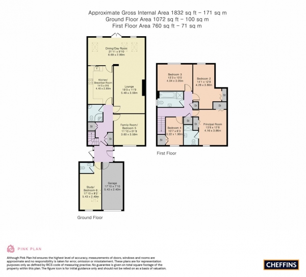 Floor Plan Image for 6 Bedroom Link Detached House for Sale in Tuthill Court, Therfield