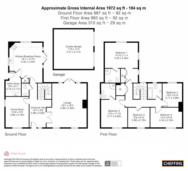 Floor Plan Image for 5 Bedroom Detached House for Sale in Scotts Crescent, Hilton