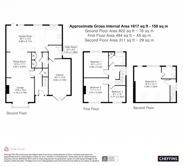 Floor Plan Image for 4 Bedroom Semi-Detached House for Sale in Leys Avenue, Cambridge