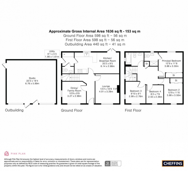 Floor Plan Image for 4 Bedroom Detached House for Sale in Clarke Close, Cottenham