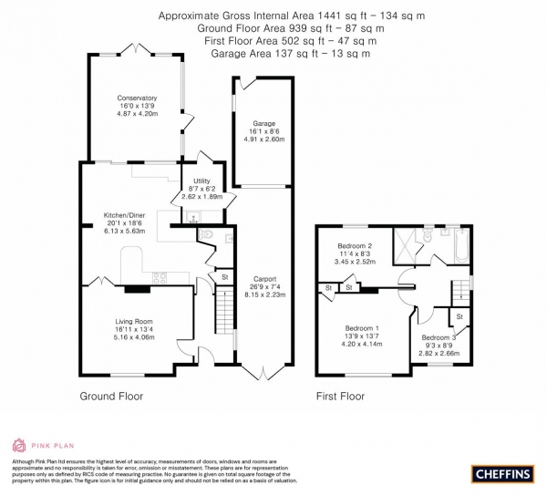 Floor Plan Image for 3 Bedroom Semi-Detached House for Sale in Arbury Road, Cambridge