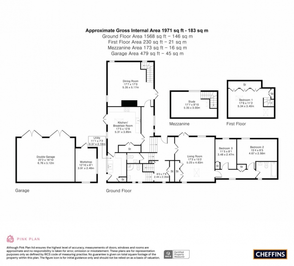 Floor Plan Image for 3 Bedroom Barn Conversion for Sale in Turnpike Hill, Withersfield