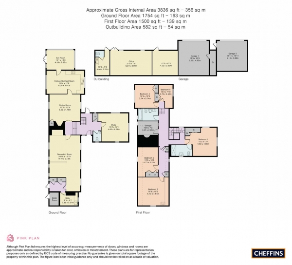 Floor Plan Image for 5 Bedroom Detached House for Sale in Turnpike Hill, Withersfield