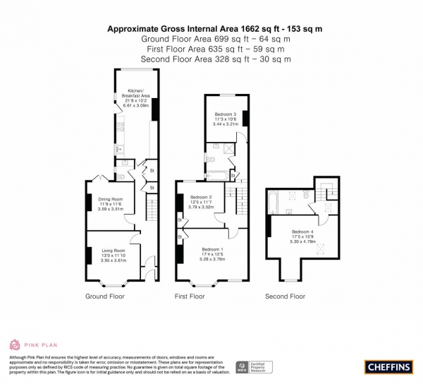 Floor Plan Image for 4 Bedroom Town House for Sale in St. Barnabas Road, Cambridge