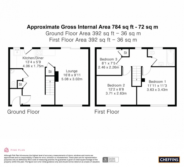 Floor Plan Image for 3 Bedroom Property for Sale in Humphreys Road, Cambridge