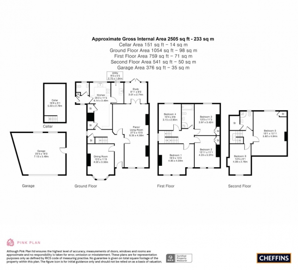 Floor Plan Image for 6 Bedroom Semi-Detached House for Sale in Tunwells Lane, Great Shelford